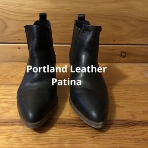 Portland Leather - Patina Black Leather Booties